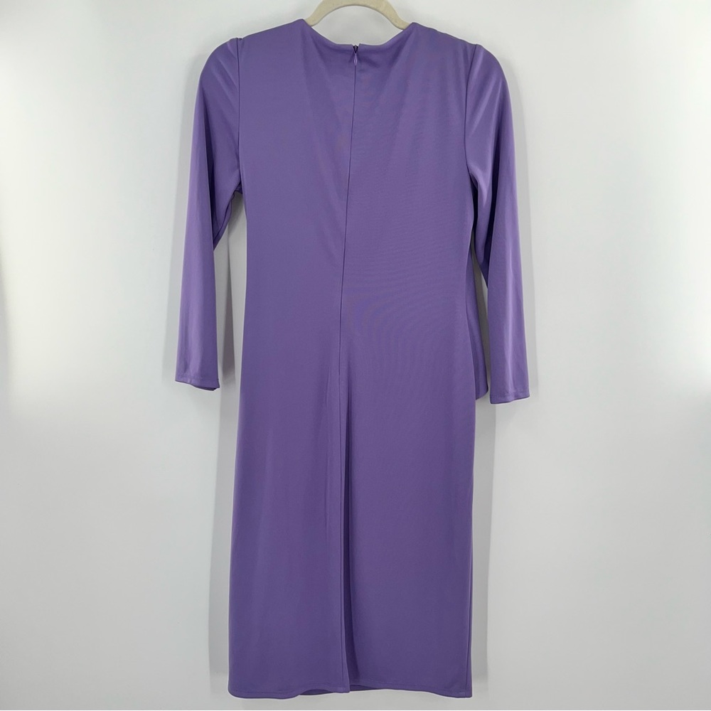 Lauren Ralph Lauren NWT Jersey 3/4 Sleeve Dress in Wisteria size 6 - Picture 4 of 10